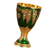 jicheng Vintage Medieval Goblet Engraved Zinc Alloy Vintage Handcraft Metal Cup