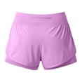 thumbnail image 6 of Gyujnb 2 in 1 Running Shorts for Women High Waist Breathable Workout Yoga Shorts with Hidden Zipper Pockets,Pink, 6 of 9