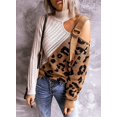 thumbnail image 3 of Womens Cold Shoulder Oversized Turtleneck Sweaters Long Sleeve Chunky Solid Color Knitted Pullover Outwear Coat, 3 of 5