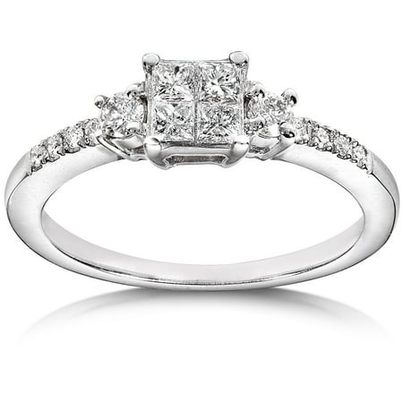 Annello  by Kobelli 14k White Gold 3/8ct TDW Diamond Engagement Ring