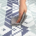 thumbnail image 6 of Takywep 5x8ft Blue and White Area Rug, Black and White Indoor Outdoor Rug, Washable Polypropylene, Non-Slip, Moroccan Geometric Design, Low-Pile, Quick-Dry, 6 of 8