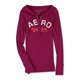 thumbnail image 2 of Aeropostale Curved NY Henley Shirt para mujer, morado, pequeño Aeropostale henley, 2 of 2