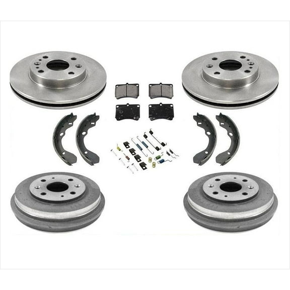 Brake Rotors Drums Brake Pads Shoes & Spring for Mazda Protege 95-98 323 90-94