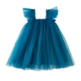 thumbnail image 1 of KYAIGUO Robe en Tulle à Manches Volantes pour Filles 1-6 Ans, Robe d'Été Décontractée pour Bébé, 1 of 8