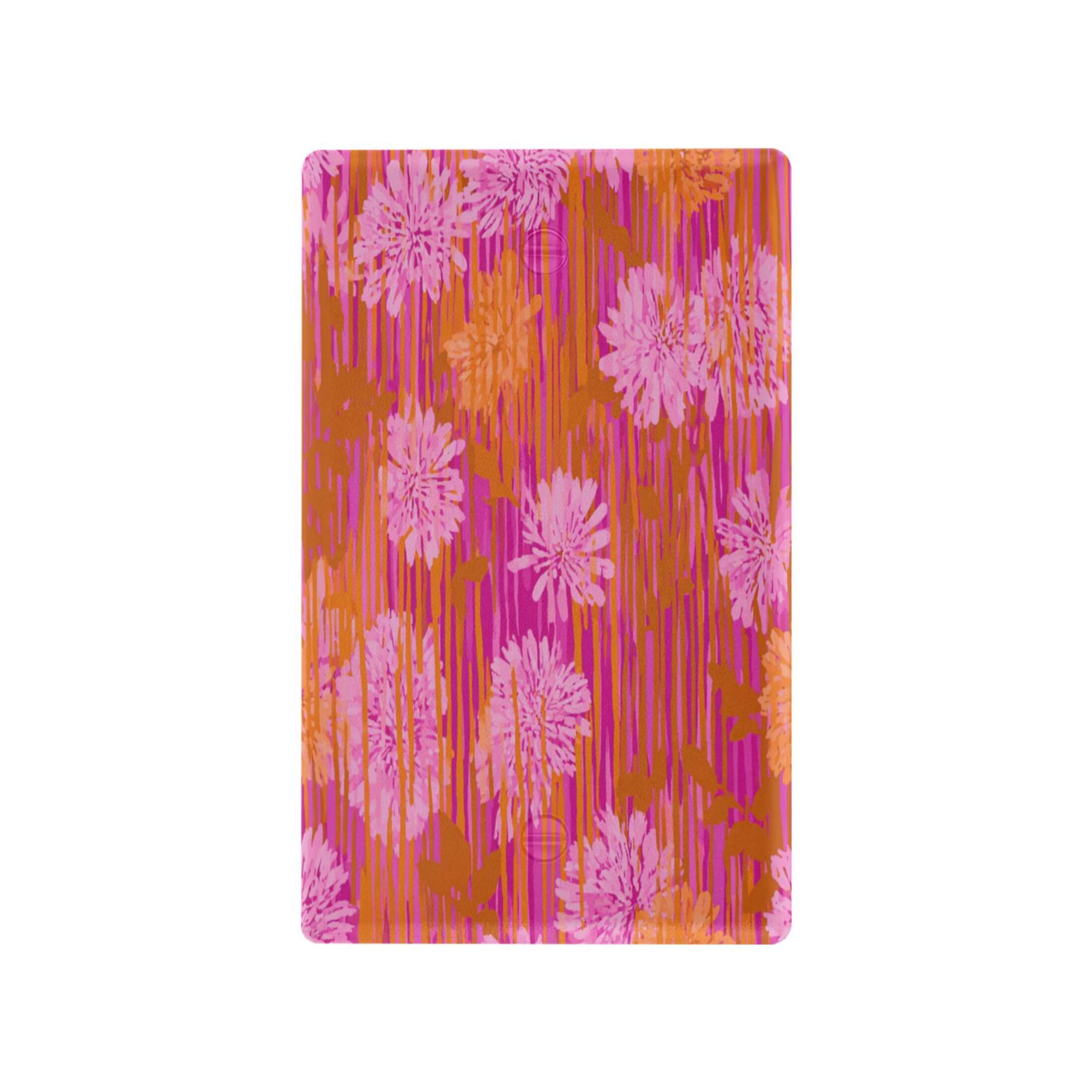 IAUYY Retardant PC Material Unused Outlet Cover Switch Plate Covers Easy DIY Installation with Screws Light Switch Cover Plate Orange Flowers