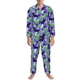 thumbnail image 3 of Fotbe Cute Halloween Pijama de Hombre con Estampado de Manga Larga, Conjunto de 2 Piezas, Ropa de Dormir Suave y Cómoda con Bolsillos-Small, 3 of 7