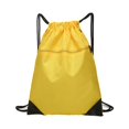 thumbnail image 2 of VONKY Portable Nylon Drawstring Bag Sack Beach Gym Backpack Shoes Bags Convenient and Versatile Yellow 1Set, 2 of 6