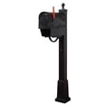 thumbnail image 2 of Special Lite Products SCB2005-SPK710-WRB3-BLK Hummingbird Curbside Newspaper Tube and Springfield Mailbox Post with Base - Black, 2 of 5