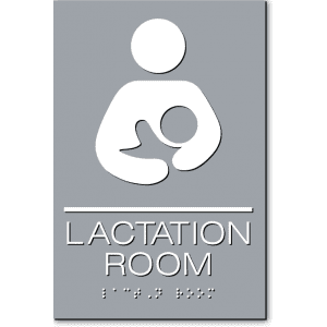 

Lactation Room Sign-Gray / White(3 Units)