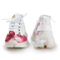 thumbnail image 4 of Cherry Watercolour Pink Bow Walking Shoes for Men Woman Lightweight Tennis Fashion Elastic Sports Shoes Cushion Basketball Shoes, 4 of 7