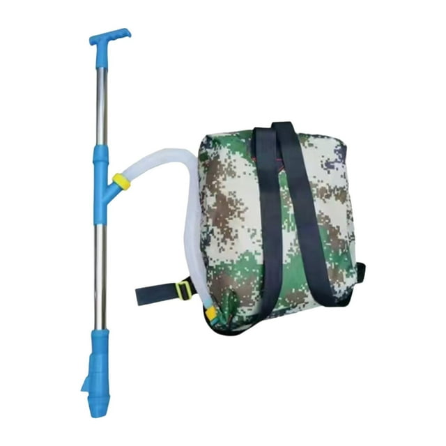 Almencla Épandeur d'Engrais Cour Arrière Portable Réglable Distributeur d'Engrais pour Plantes Bleu Acier Inoxydable