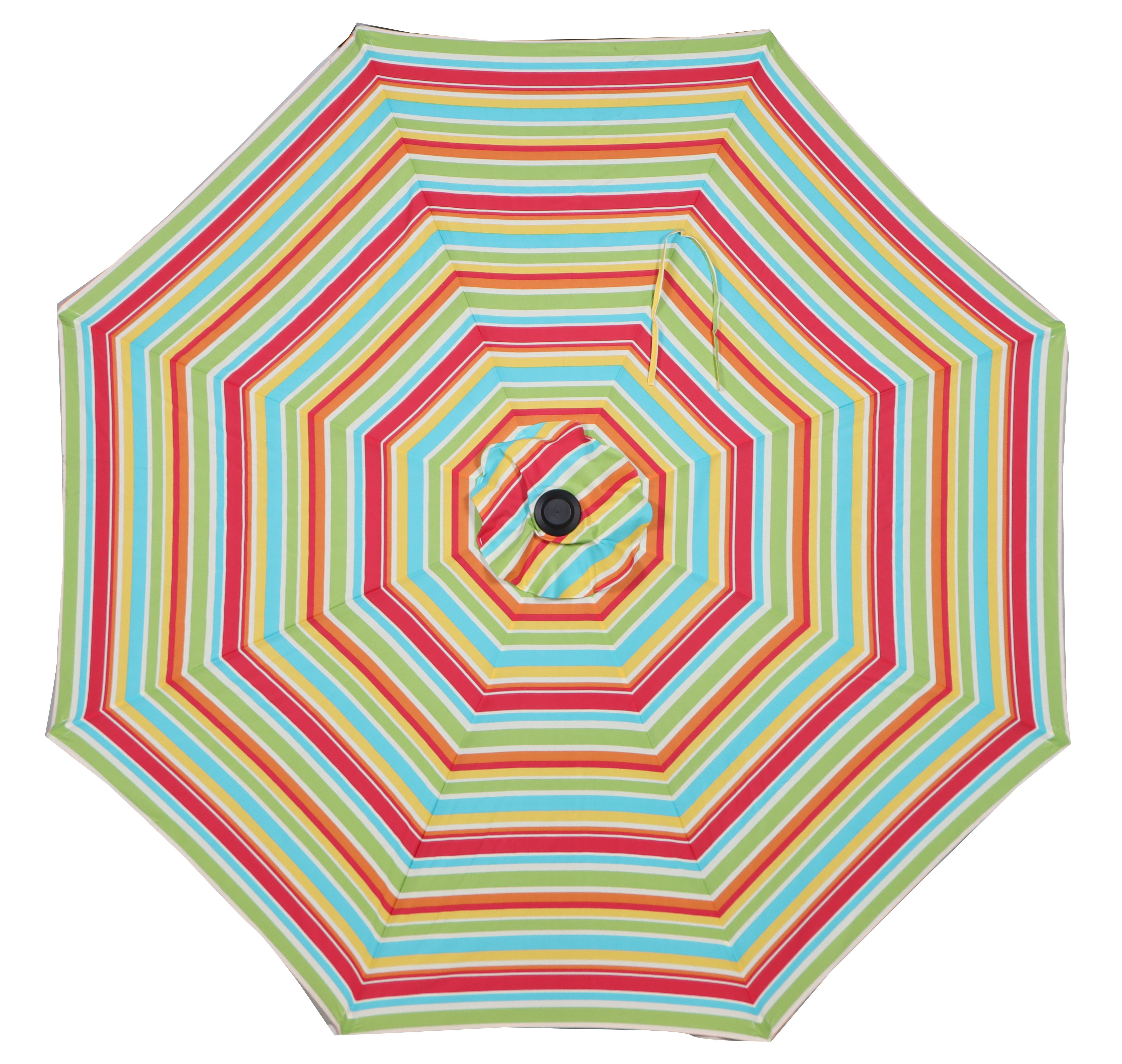 Mainstays 9' Multi Stripe Round Outdoor Tilting Market Patio Umbrella with Crank
