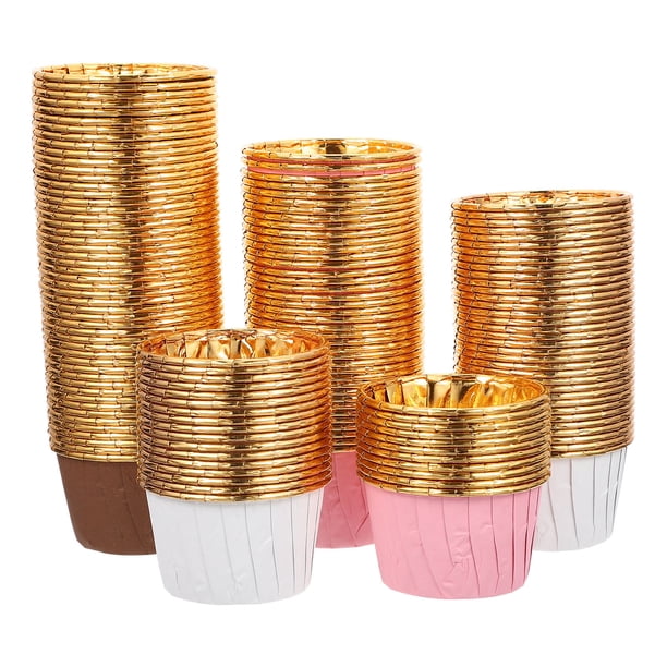 EeaseMX 150 envoltorios desechables de aluminio para cupcakes, moldes para muffins, resistentes al calor.