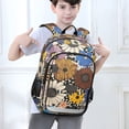 thumbnail image 6 of FORMRS Unisex School Backpack 17" Student Travel Bag with Laptop Compartment, Beige Flowers, 6 of 7