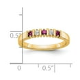 thumbnail image 4 of Auriga Fine Jewelry 14K Yellow Gold 1/15 carat Diamond and Ruby Complete Band for Women Size- 7, 4 of 5