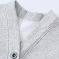 thumbnail image 3 of Men's Coat Long Sleeve V Neck Button Down Fleece Lined Cardigan Outerwear with Pockets Gray 2XL, 3 of 8