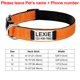 thumbnail image 3 of Collares de nailon reflectantes ajustables para perros con etiqueta de identificación con nombre grabada personalizada, collar luminoso personalizado para cachorros, collar unisex grande, 3 of 5