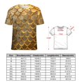 thumbnail image 2 of Mermaid Fish Scales Womens Tops Women's Fashion Casual Short Sleeve Flower Print Round Neck Pullover Top Blouse, 2 of 6