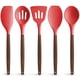 thumbnail image 1 of Set de utensilios de cocina Zulay de silicona antiadherente con madera de acacia, 1 of 8