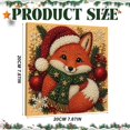 thumbnail image 3 of Cute Fox Rhinestone Gem Art Kit with Santa Hat, DIY Beaded Canvas Home Decor for Christmas Holiday, Winter Holiday Wall Hanging Craft, Red Green, 1-Pack, 3 of 8