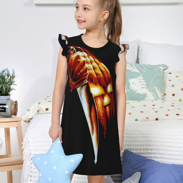 Girls Michael Myers Nightgowns Pajamas Kids Sleepwear Night Dress Sleep Clothes Nightshirt Nightie Walmart