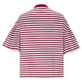 thumbnail image 5 of yillto Women Striped Tops Ruffle Sleeve Casual Basic T Shirts Crewneck Short Sleeve Summer Shirt Outfits, 5 of 6