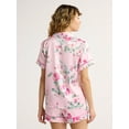 thumbnail image 2 of Joyspun Women’s and Women’s Plus Bridal Satin Shortie Pajama Set, Sizes XS to 3X, 2 of 5