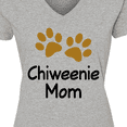 thumbnail image 4 of Inktastic Chiweenie Mom Paw Print Women's V-Neck T-Shirt, 4 of 5
