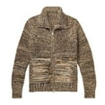 thumbnail image 4 of Mens Knit Polo Sweater Cotton Turtleneck Funny Print Pullovers Button Down Outerwear Winter Clothes Big and Tall, Brown, Size XXXL, 4 of 4