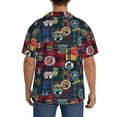 thumbnail image 3 of Fuzoiu Adventure Camping Badge Print Men's Casual Short,Men's Short Sleeve Shirt,Mens Casual Button Down Shirts,Cuban Collar Summer Shirt for Beach, Vacation, and Outdoor Activities-X-Large, 3 of 5