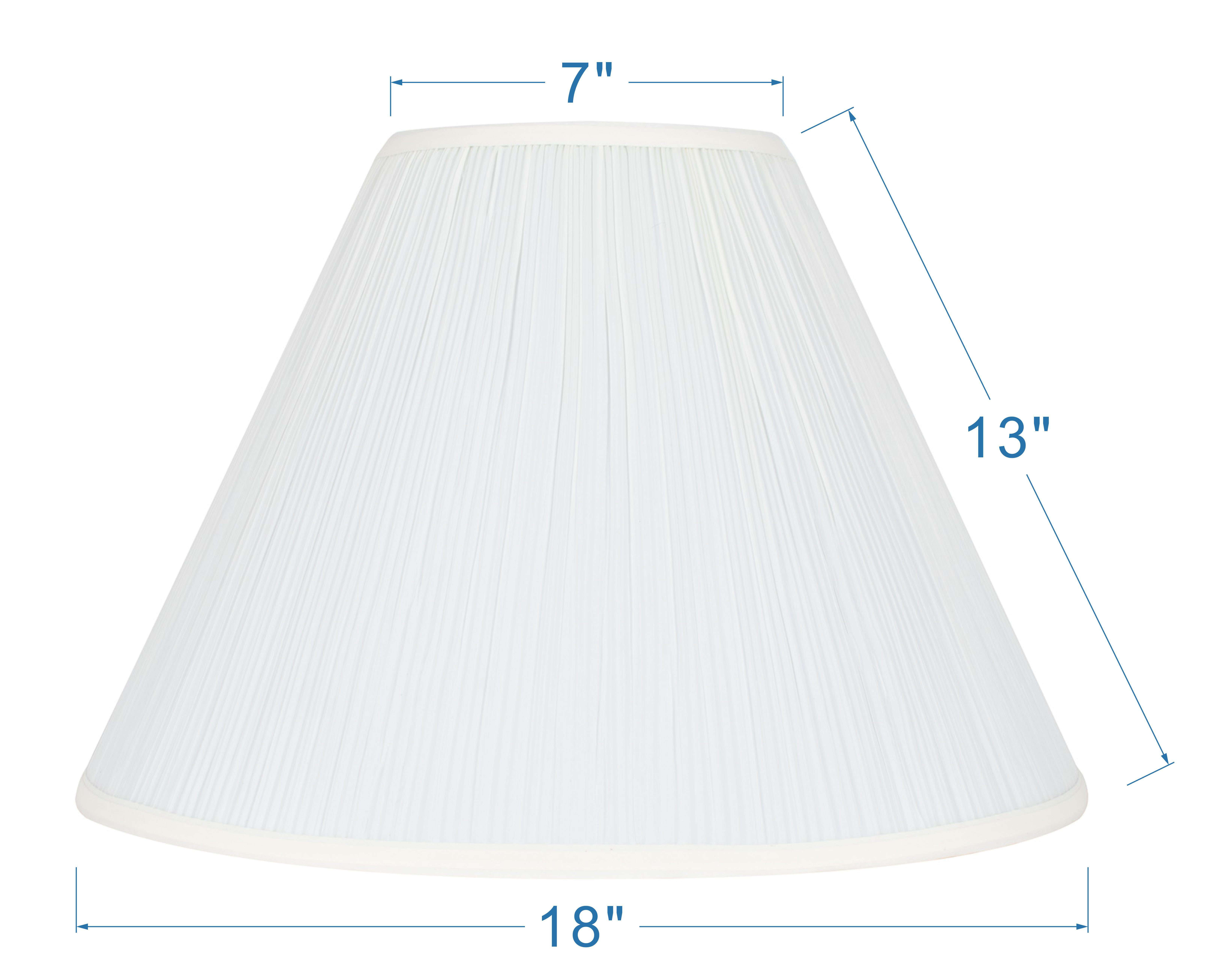 Mainstays 7x18x13" Empire Off-White Pleated Lamp Shade