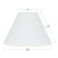 thumbnail image 4 of Mainstays 7x18x13" Empire Off-White Pleated Lamp Shade, 4 of 5