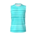thumbnail image 6 of Lsque Turquoise Wooden Print Men's Cotton Blend Sleeveless Muscle Shirts (S-3XL)- Moisture Wicking, Odor Protection, UPF 30+,Large, 6 of 8