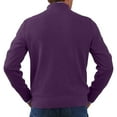 thumbnail image 4 of ASDFVBKG Quarter Zip Sweaters for Men Long Sleeve Collar Lightweight Knit Pullover Casual Men Loose Fit Trendy Soft Fall Winter Solid Top Sweaters Dark Purple 3XL, 4 of 4