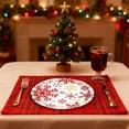 thumbnail image 4 of Red Snowflake Christmas Party Tableware Disposable Plates Cups Napkins Holiday Dinnerware for Festive Gatherings Family Celebrations(16 pcs Plates), 4 of 6