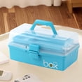 thumbnail image 1 of BELOVING Portable Medical Box 3 Layer Emergency Storage Box for Family Use Car Office Blue, 1 of 10