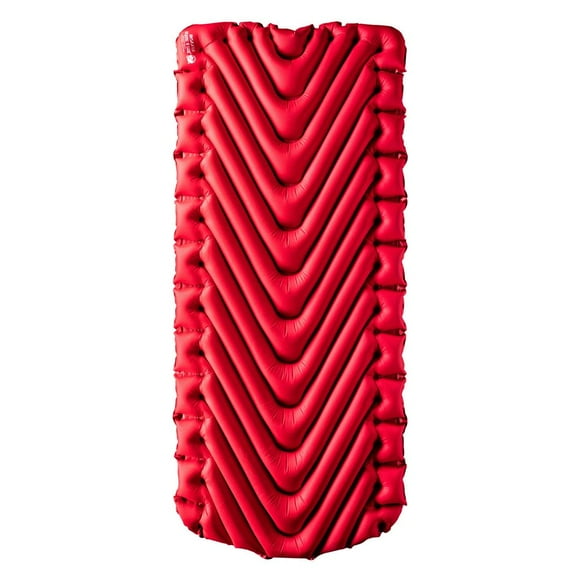 Klymit Sleeping Pad 06LIRD02D Insulated Static V Luxe; Inflatable; Manual Inflation Using Breath; V-Chamber Design; Red; 75D Polyester Fabric; 32 Ounce Weight; R-Value 5.5/ASTM 2.4