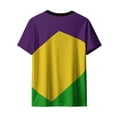 thumbnail image 3 of Uootdi Womens Mardi Gras Festive Tops Crew Neck Funny Graphic Tuxedo Short Sleeve T Shirt Tropical Holiday Vacation Novelty Shirts Gift, 3 of 8