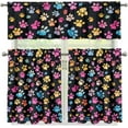 thumbnail image 4 of Dog Paw Print Valance Curtains Set for Windows Kitchen Valances Window Treatments for Kitchen Bathroom Bedroom Home Decor Curtain Luxury European Style Valance, 4 of 6