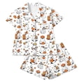 thumbnail image 5 of JAJAHO Halloween Women Pajama Sets Short Sleeve 2 Piece Pj Set Matching Button Shirt With Shorts, 5 of 5