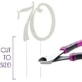 thumbnail image 2 of 70 Cake Topper for 70th Birthday or Anniversary Rhinestone Number Party Supplies Decoration (Silver), 2 of 5