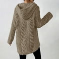 thumbnail image 5 of Ltctricy Women's Fuzzy Fleece Hoodies Casual Long Sleeve Drawstring Curved Hem Textured Pullover Sweatshirts Cozy Tunic Sweaters(Khaki,XX-Large), 5 of 7