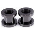 thumbnail image 1 of Ear Plugs Black Anodized Ear Tunnels Screw Design Surgical Steel Set Of 2, 1 of 3