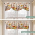 thumbnail image 5 of Tie Up Valance Curtain for Kitchen,Watercolor Blossom Poppy Flower Rod Pocket Short Curtains Adjustable Tie-Up Shade Valances,Retro Spring Floral Leaves Window Treatment for Bathroom Living Room, 5 of 9