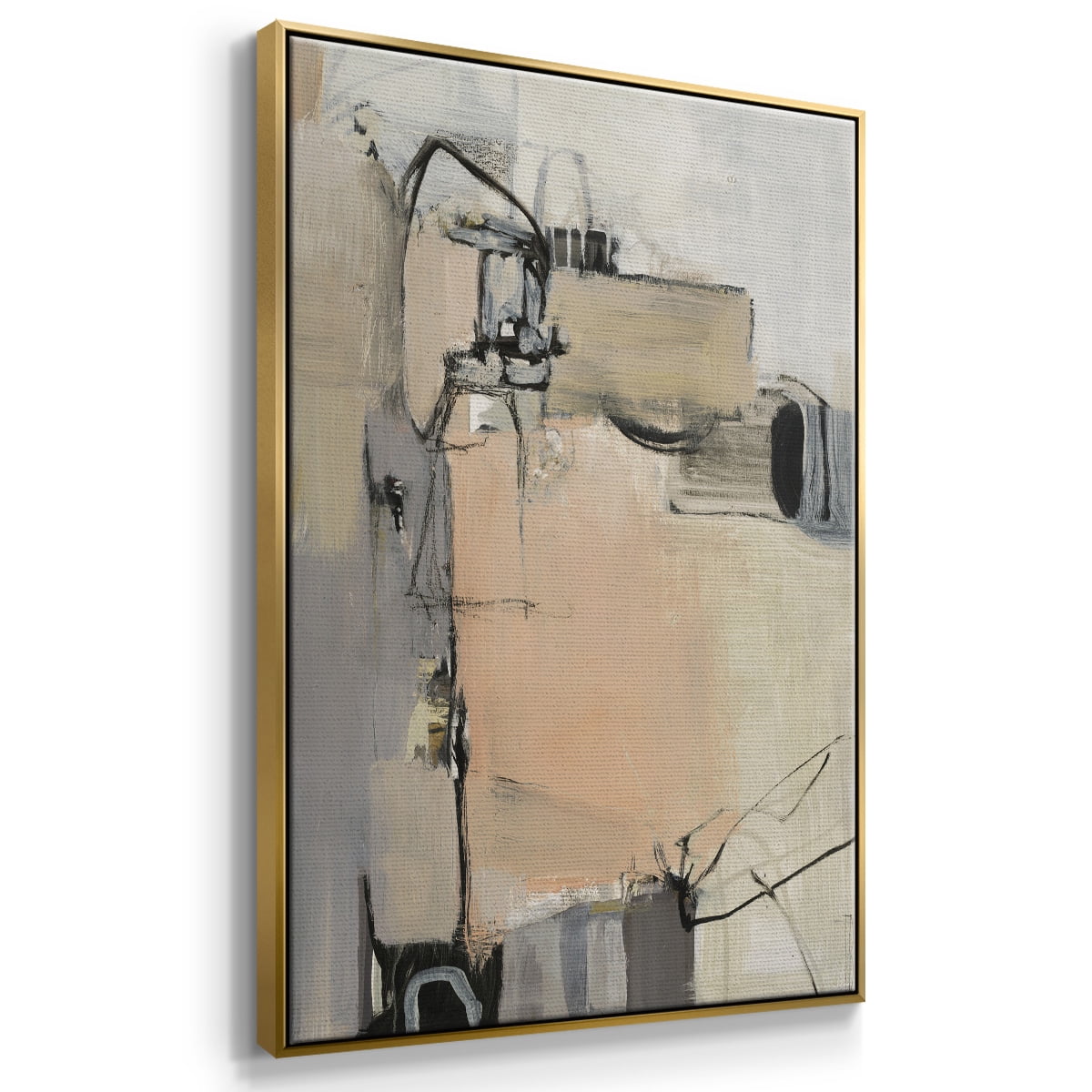 Sandstone Framed Premium Gallery Wrapped Canvas - Ready to Hang - 27 x 41 - Gold Floating Frame
