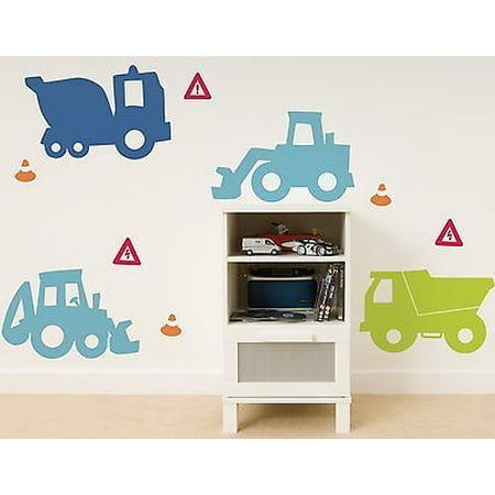 Construction Trucks Stickers - DIGGER Wall Decals Trucks Construction Room Decor Stickers Dump Tractors 1203