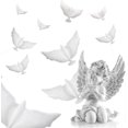 thumbnail image 4 of Memorial Balloons for Release Biodegradable Funeral Remembrance Angel Balloons Happy Heavenly Birthday White 12 Pack, 4 of 5