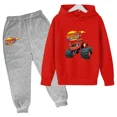thumbnail image 3 of Conjunto de sudaderas con capucha para niños y niñas, sudaderas con capucha de dibujos animados y pantalones largos, traje de 2 piezas, conjuntos para niños, ropa de Blaze y los Monster Machines, 3 of 5
