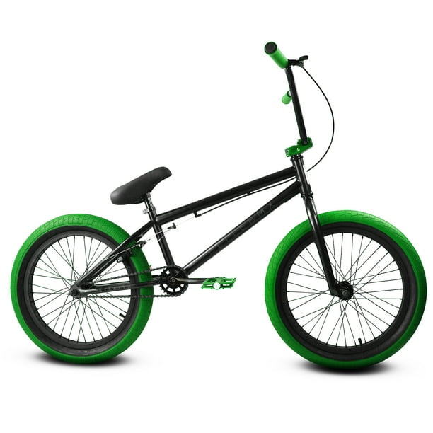 BMXバイク 黒 グリーンハンドル Elite BMX 20
