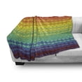 thumbnail image 3 of Fiesta Soft Flannel Fleece Blanket, Colorful Scale Pattern Snake and Dragon Skin Abstract Composition Rainbow Inspired, Cozy Plush for Indoor and Outdoor Use, 50" x 70", Multicolor, by Ambesonne, 3 of 6